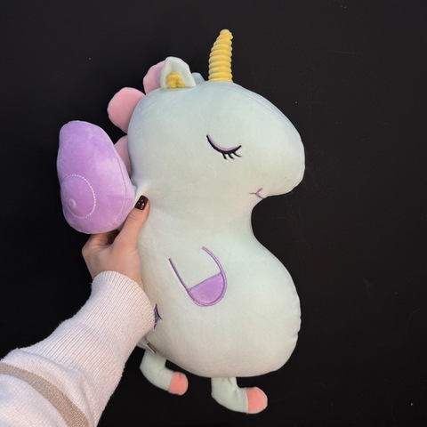Единорог плюшевый сиреневый