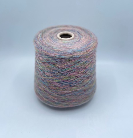 Бобинная пряжа,2200м,Pannetto multicilor, 65% Меринос, 35%Полиамид,Мультиколор,37063
