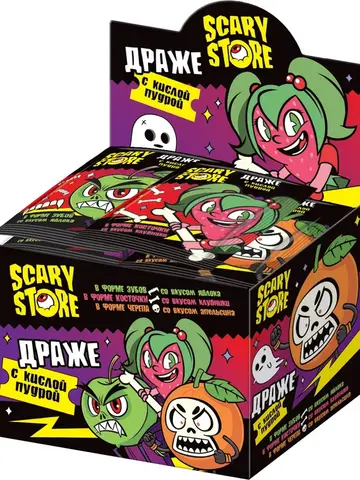 Драже с кислой пудрой Scary store 6гр