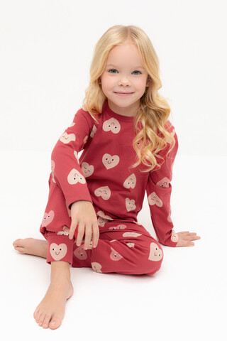 пижама  для девочки  К 1561/спелая вишня,доброе сердце