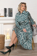 Платье Морена (бело-зеленое) П14969-45М LT Collection