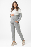 Костюм для беременных и кормящих 15887 серый меланж