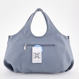 Сумка Саломея 507 гладкий серо-голубой