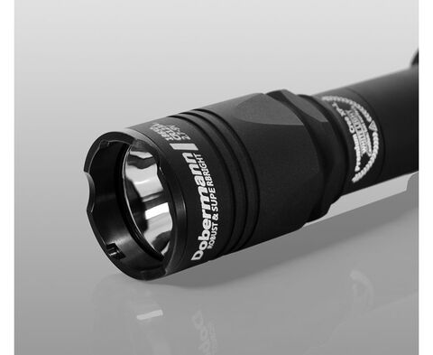 Фонарь ручной Armytek Dobermann XP-E2 черный/белый лам.:светодиод. CR123x2 (F02002BR)