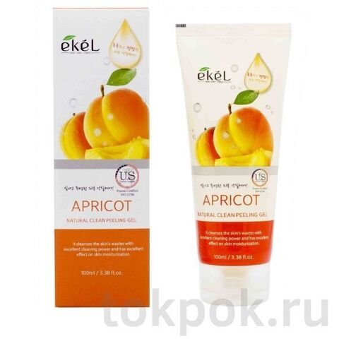 Пилинг гель для лица с экстрактом абрикоса EKEL Natural Clean Peeling Gel Apricot, 100 мл