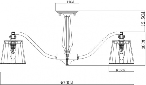 Потолочная люстра Arte Lamp TALITHA A4047PL-8CC