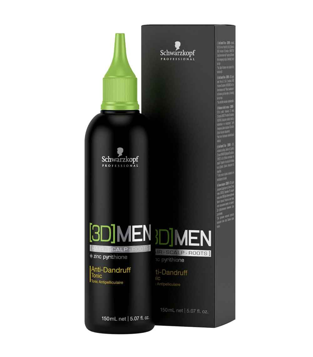 Несмываемый тоник против перхоти 3D MEN Anti-Dandruff Tonic, Schwarzkopf,  150 мл () - купить по цене 390 руб в Саратове