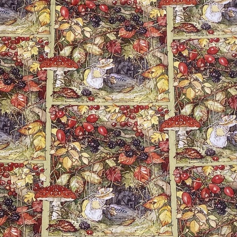 МЫШКА С МУХОМОРОМ И БОЯРЫШНИКОМ, 100% хлопок