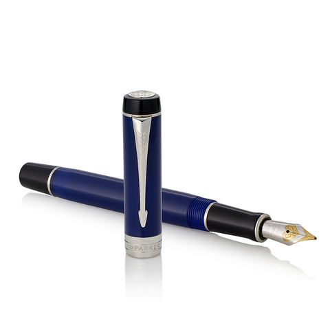 Ручка перьевая Parker Duofold, Blue/Black CT, F (1947983)