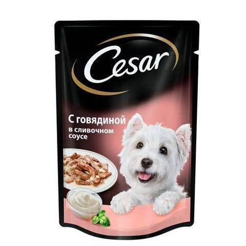 Cesar пауч для собак (говядина в сливочном соусе) 85г