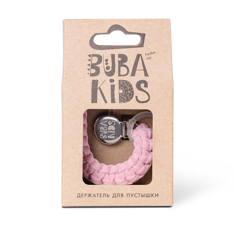 Прищепка-держатель для соски текстильный BUBA Kids Розовый зефир