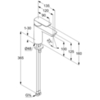 Kludi PURE&STYLE 401980575WR4 Однорычажный смеситель на умывальник 100, без донн.клапана; 3,8 l/min