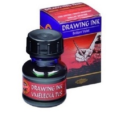 Тушь KOH-I-NOOR индийская 20гр, бриллиантовый фиолетовый, флакон