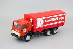 KAMAZ-53212 flatbed truck with tarpaulin Soviet circus Elecon 1:43