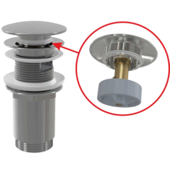 A392C Донный клапан сифона для умывальника CLICK/CLACK