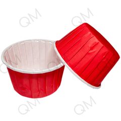 Pasticciere. Форма бумажная "Маффин" 50*40 мм (красная-белая) 50 шт
