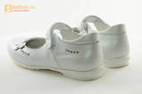 Туфли Тотто из натуральной кожи на липучке для девочек, цвет Белый, 10204D. Изображение 7 из 16.