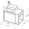 Aquanet 261650 Тумба Nova Lite LOFT 75 L цв. бел. глянец (261650)
