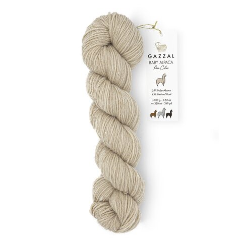 Пряжа Gazzal Baby Alpaca Pure Colors 6453 светлый беж