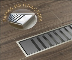 ТП-55D-500 Душевой лоток с решеткой из нержавеющей стали с горизонтальным выходом D50мм