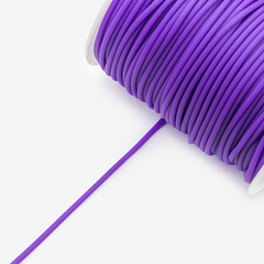 Шнур полый, 1,5мм, оттенок "Фиолетовый", каучук