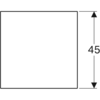 Стеклянная полка Geberit Xeno²: B=45см, H=0.8см, T=45см
