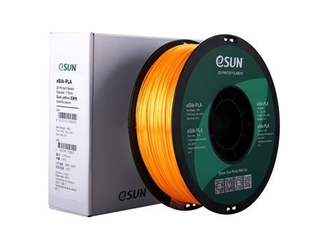 Катушка пластика eSilk-PLA Esun, 1.75 мм, 1 кг, желтая