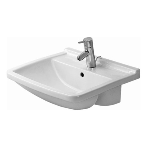 Duravit  Starck III Раковина полувстраиваемая 550х460 мм. с переливом, с 1 отв под смеситель, цвет белый 310550000