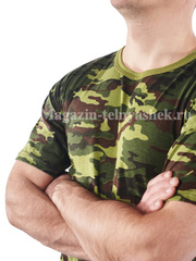 Купить камуфляжную футболку флора зеленая - Магазин тельняшек.ру 8-800-700-93-18Футболка камуфляж флора зеленая в Магазине тельняшек