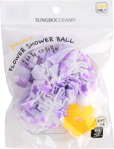 Sung bo Cleamy Clean&Beauty Мочалка Flower shower ball