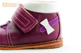 Ботинки для девочек Тотто из натуральной кожи на липучке цвет Сирень, 013A. Изображение 14 из 16.