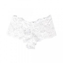 Трусики-шортики кружевные белые (XS-S)