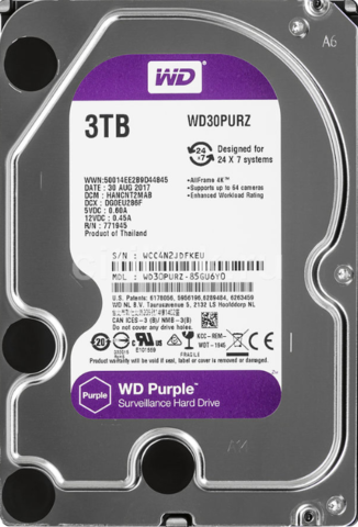 Жесткий диск WD Purple [WD30PURZ] 3 ТБ