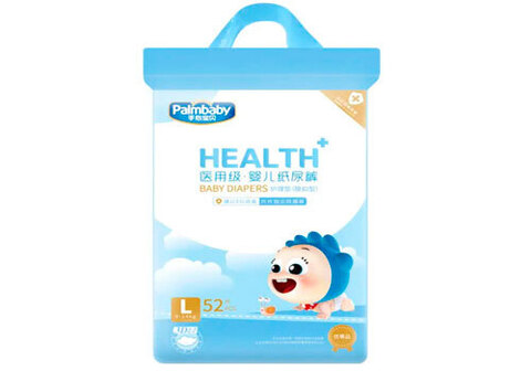 Детские подгузники "PalmBaby Health+" L, 52 шт