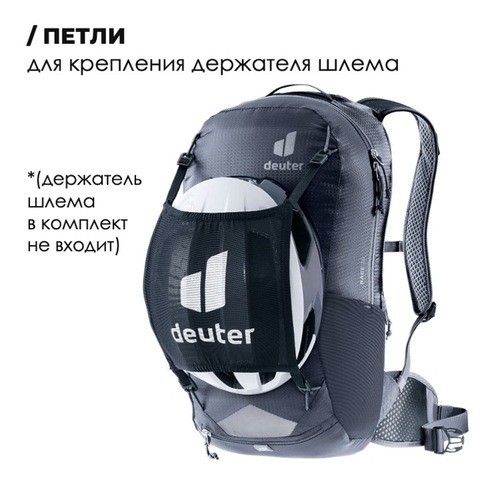 Картинка рюкзак велосипедный Deuter Race 16 black - 7