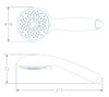 Aquanet AF000-07B AF000-07B CЕТ3 Душевая лейка 3 режима+держатель+душевой шланг PVC 150см, черный матовый (261831)