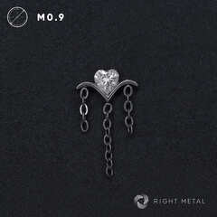 Pendant Rain Heart Crystal