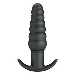Черный анальный вибростимулятор Aeolis - 11 см.