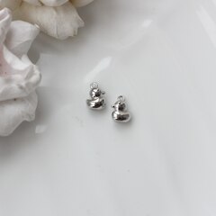 Подвеска Уточка 10*7 мм, родий, П082