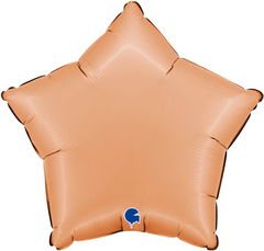 Г 18''/46 см, Звезда, Сатин, Персик, 1 шт.