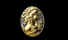 Силиконовый молд Камея Девушка № 33