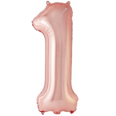 Шары цифры гелиевые Розовое Золото 102 см