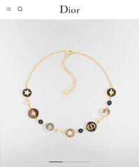 Колье/чокер цепочка с круглыми подвесками с эмалью style by DIOR