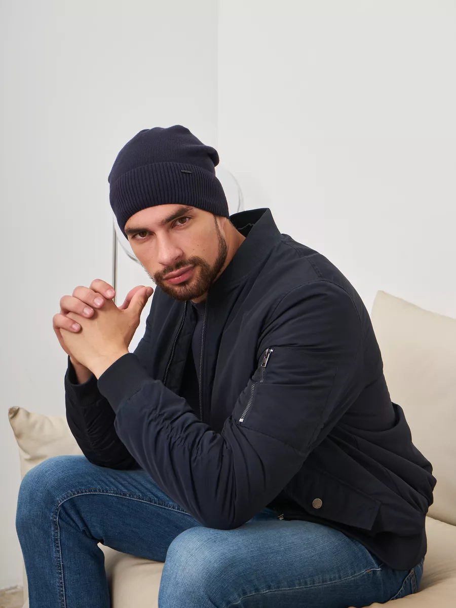 Шапка бини зимняя весенняя с флисом