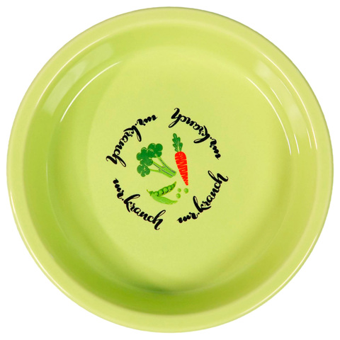 Mr.Kranch миска керамическая для кошек Овощи салатовая 200 мл