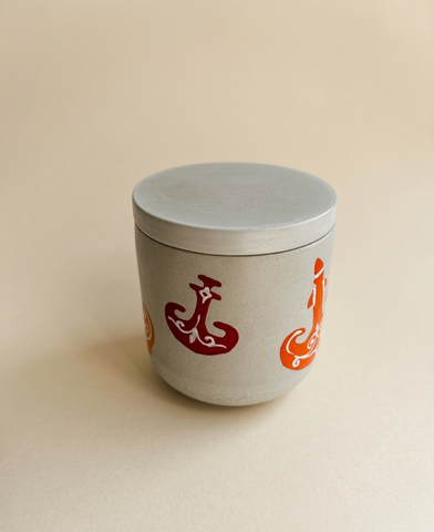 Этно свеча с ручной росписью «Сердце Кочевника»