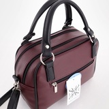 Сумка Саломея 269 наппа бордо + черный