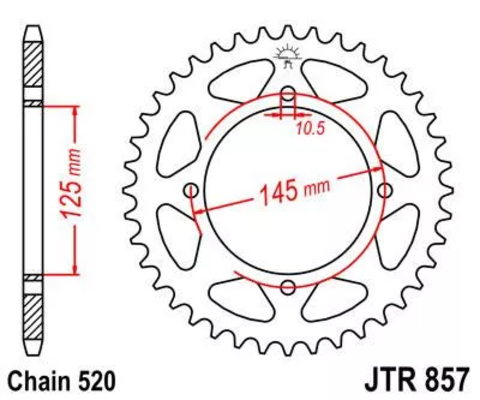 Звезда ведомая JTR857 47ZBK