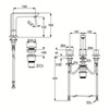 Смеситель для раковины двухвентильный на 3 отверстия с донным клапаном Kludi Ameo 413930530
