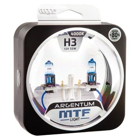 Галогеновые лампы MTF Light ARGENTUM +80% H3